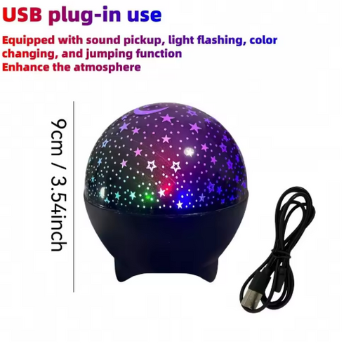 RGB Night Lights LED Projector Light Starry Moon Galaxy Projection Lamp 5V USB